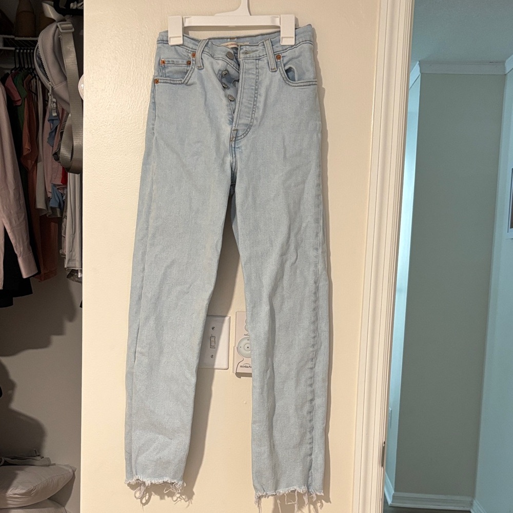 Levi's Sky Blue Straight Leg Women's Jeans